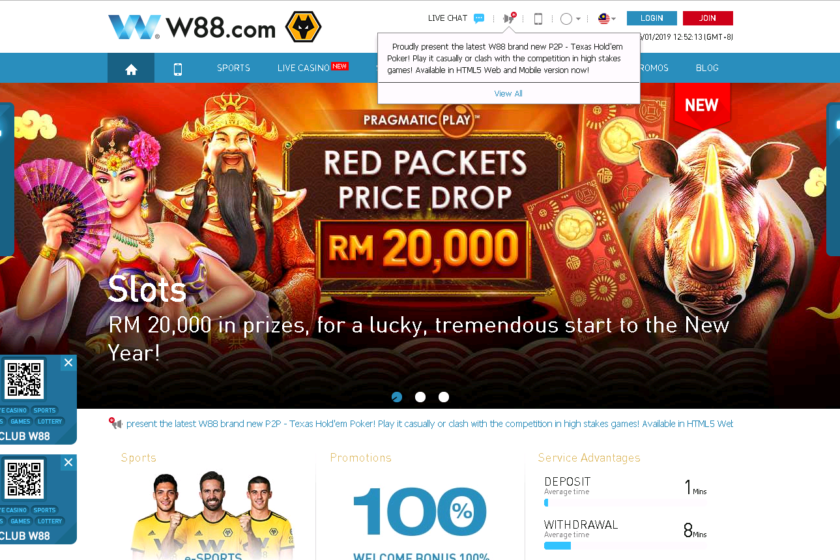 Why W88 online casino in Malaysia gambling is good?